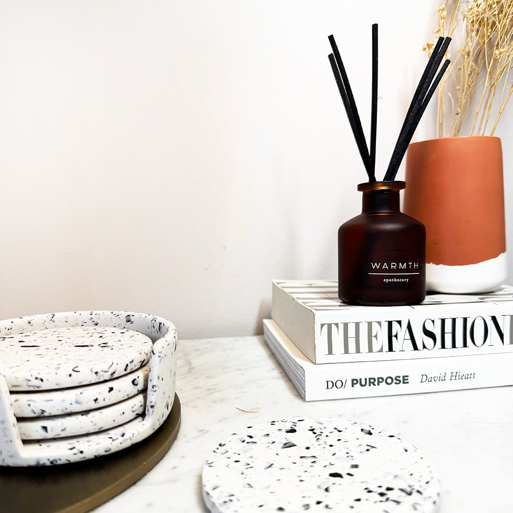 Terracotta two tone cylinder vase