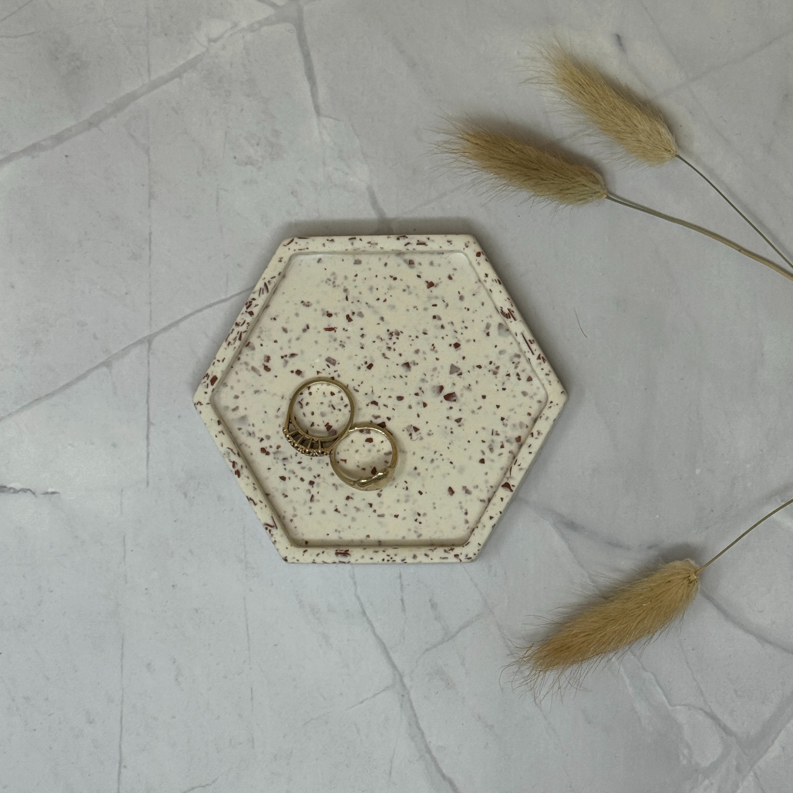 Modern Terrazzo Hexagon Jesmonite idsh