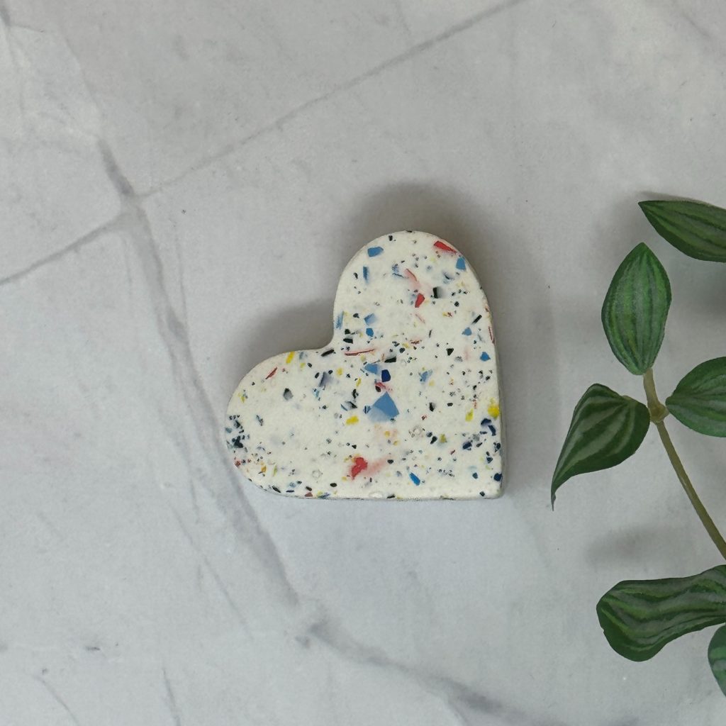multicoloured heart shape photo holder
