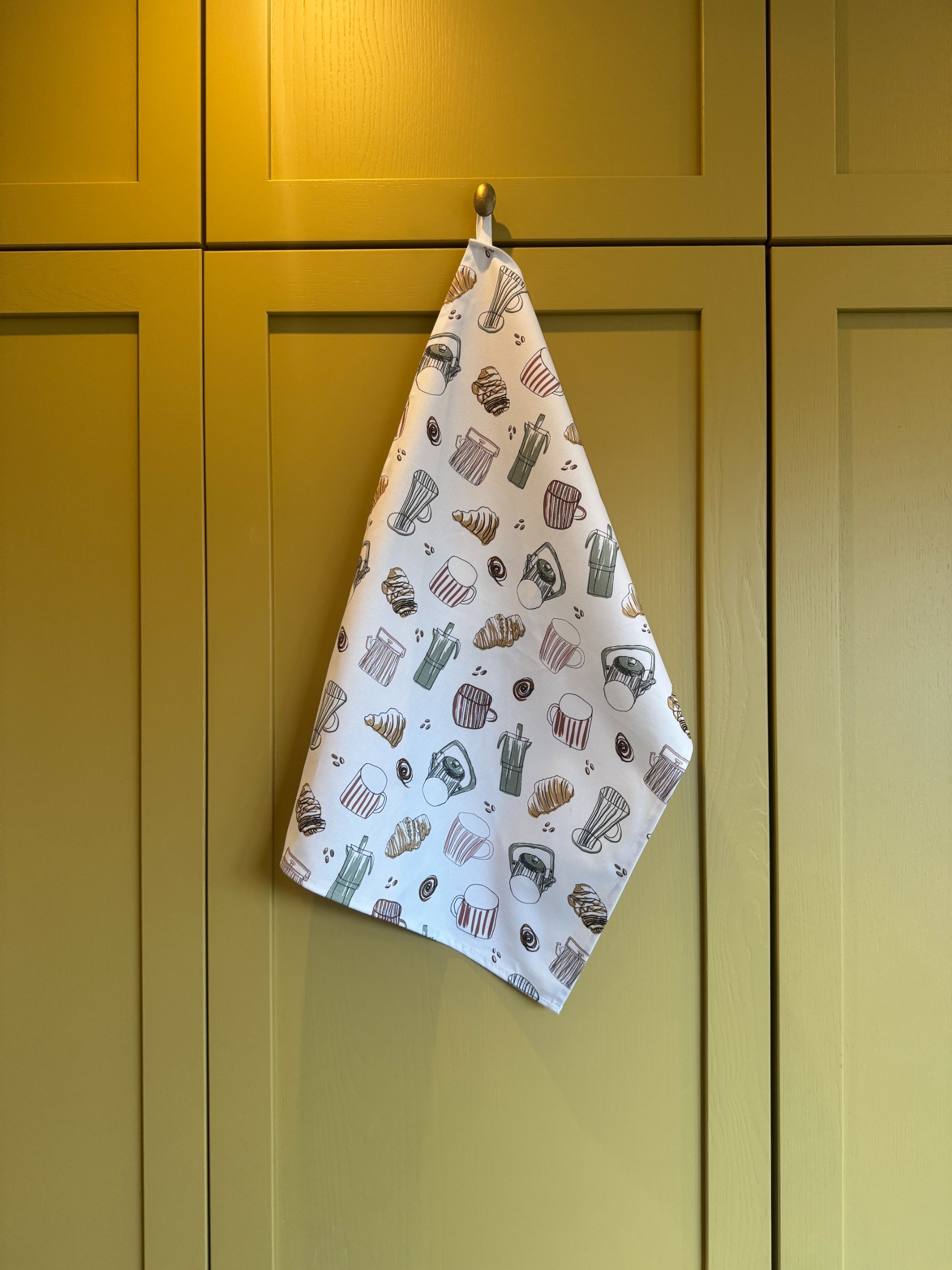 'Cafe' Print Tea Towel