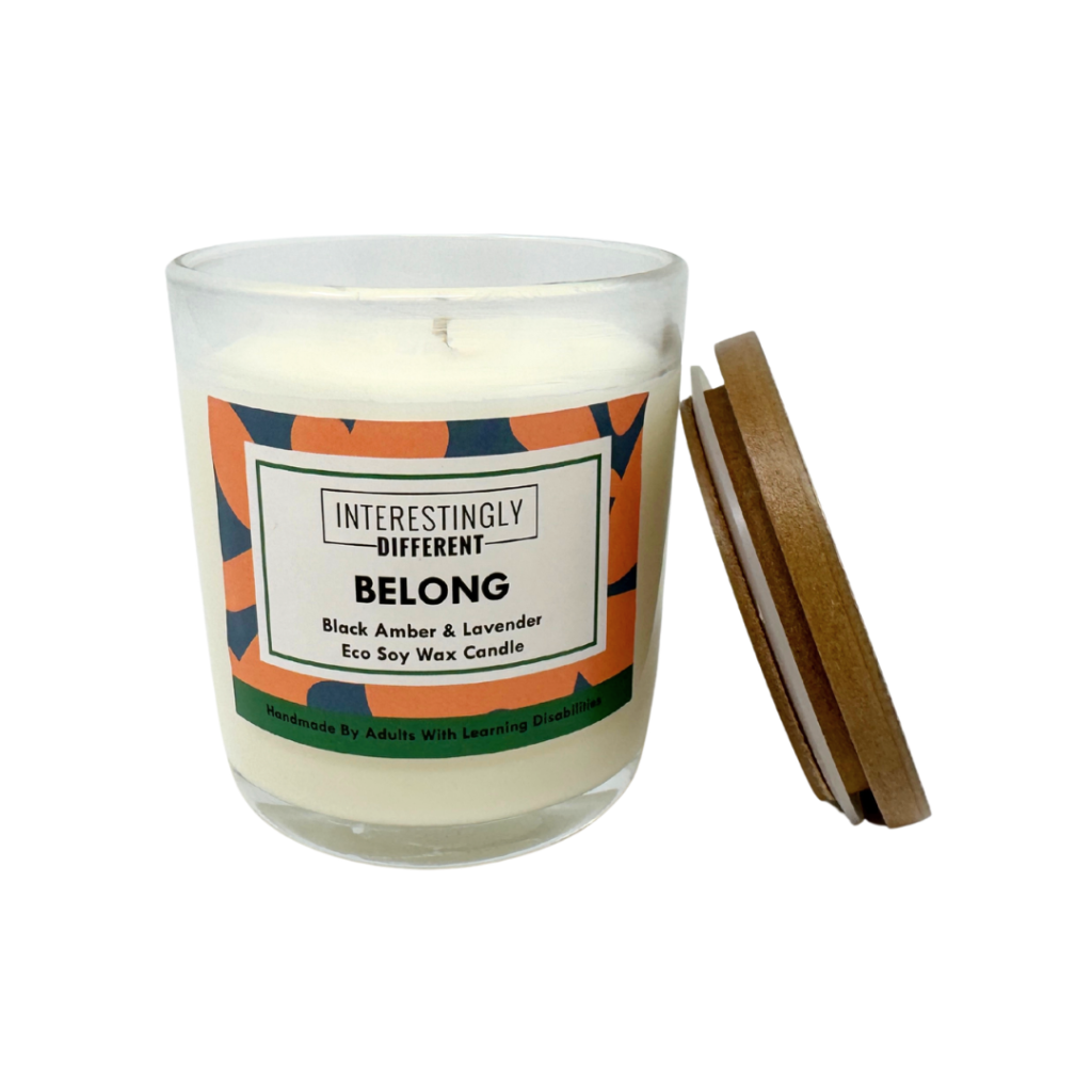 Belong Black Amber and Lavender Soy Wax Candle